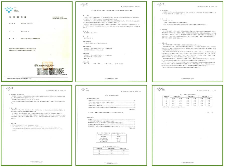 ウサギを用いた皮膚一次刺激性試験